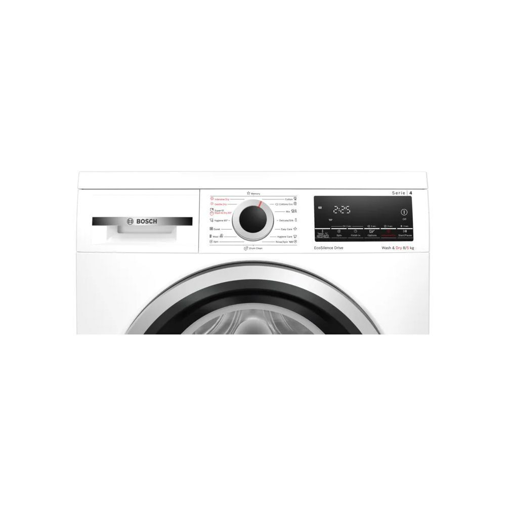Стиральная машина с сушкой Bosch WDS28460ME Serie 4, 8 кг для стирки, 5 кг для сушки, AquaStop, белая
