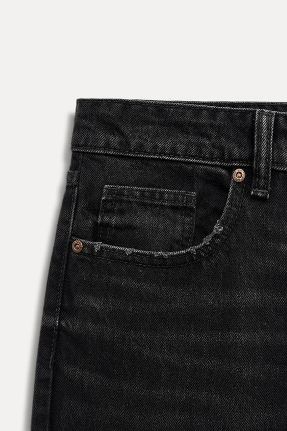 ZARA ДЖИНСЫ TRF WIDE LEG FULL LENGTH СО СРЕДНЕЙ ПОСАДКОЙ, ЧЕРНЫЙ