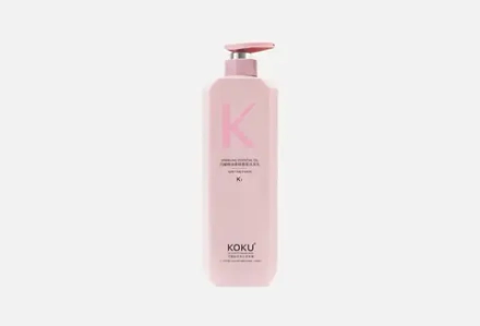 Парфюмированный шампунь К1 "Гладкость и блекс" c маслом камелии KOKU Shining Essential Oil Soft Fragrance Hair shampoo, 750мл