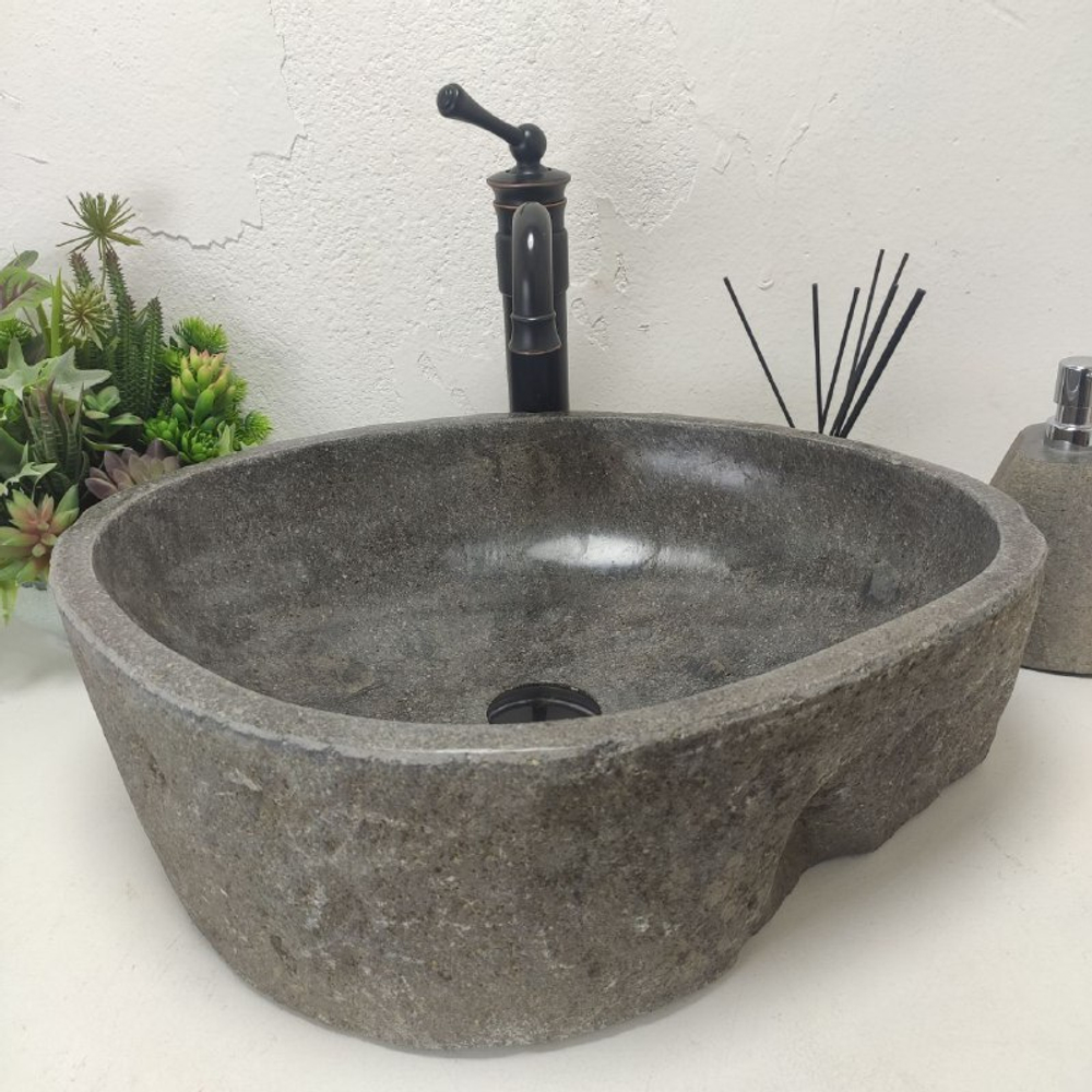 Раковина из речного камня RS-61953 (52*42*15)