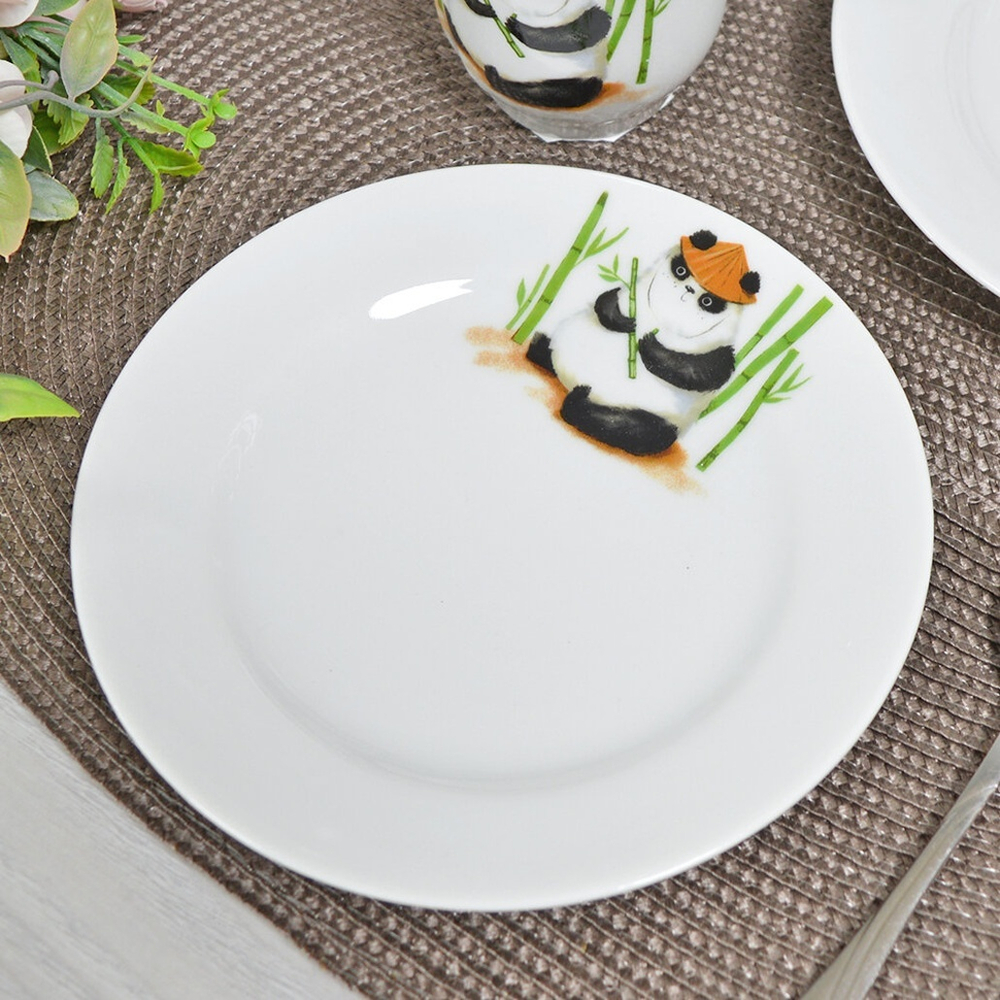 Тарелка 175мм мелкая форма Идиллия Кроха Панда