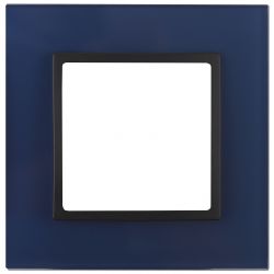 14-5101-29 ЭРА Рамка на 1 пост, стекло, Эра Elegance, синий+антр