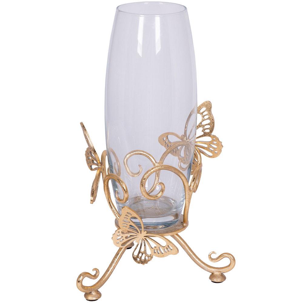 Ваза Бабочка Эир Мраморное золото