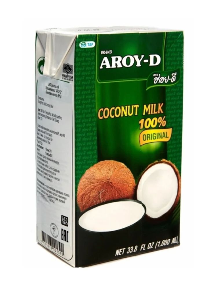Молоко кокосовое Aroy-D Original 60% 17%, 1 л, 3 шт