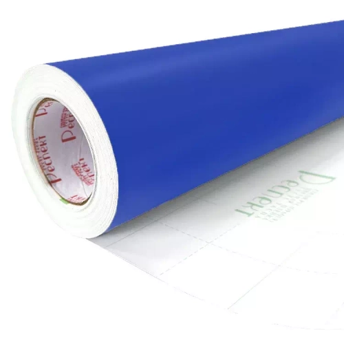 Плёнка самоклеющаяся матовая синяя пленка  M3163 (1м)
