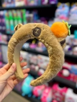 Ободок для волос обруч Капибара с мандаринкой Capibara