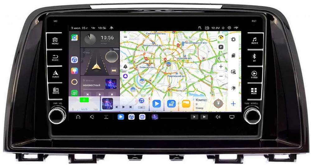 Магнитола для Mazda 6 2012-2014 - Carmedia OL-9580 (кнопки и крутилки) Android 13, TS20, 6+128Гб, CarPlay, 4G SIM-слот