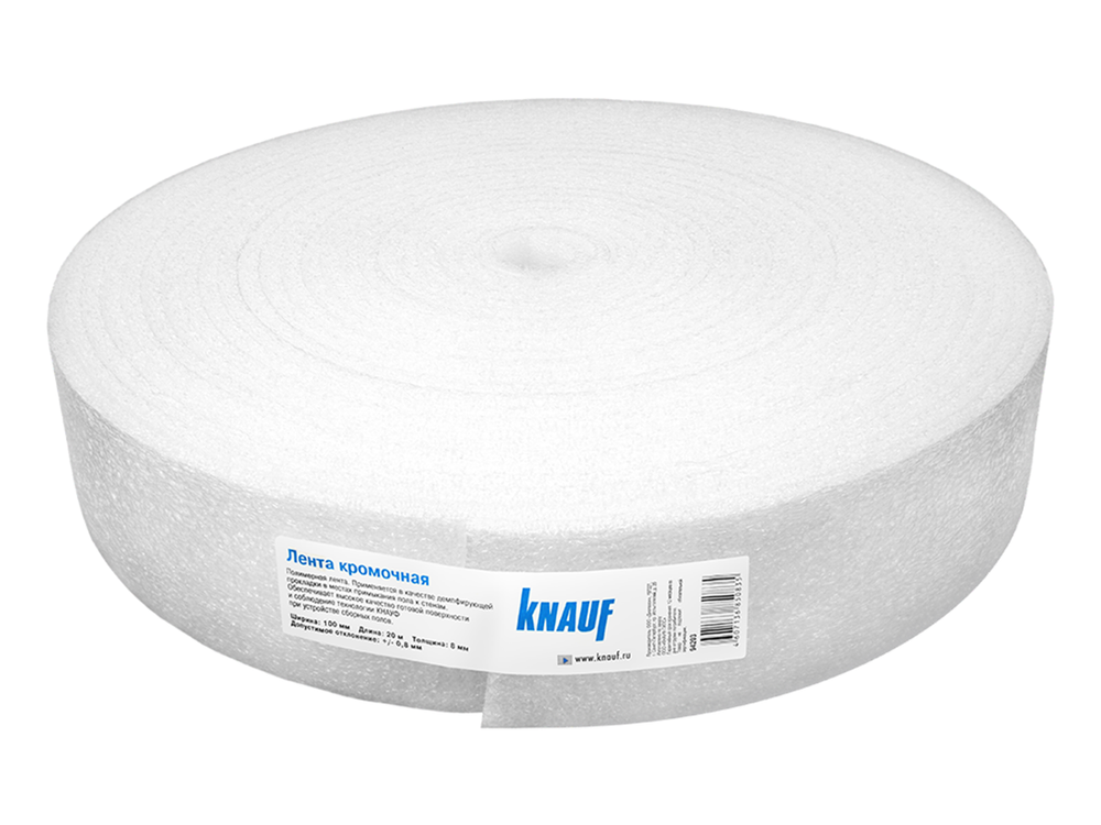 Лента кромочная "демпферная" Knauf 8х100 мм (40 м)