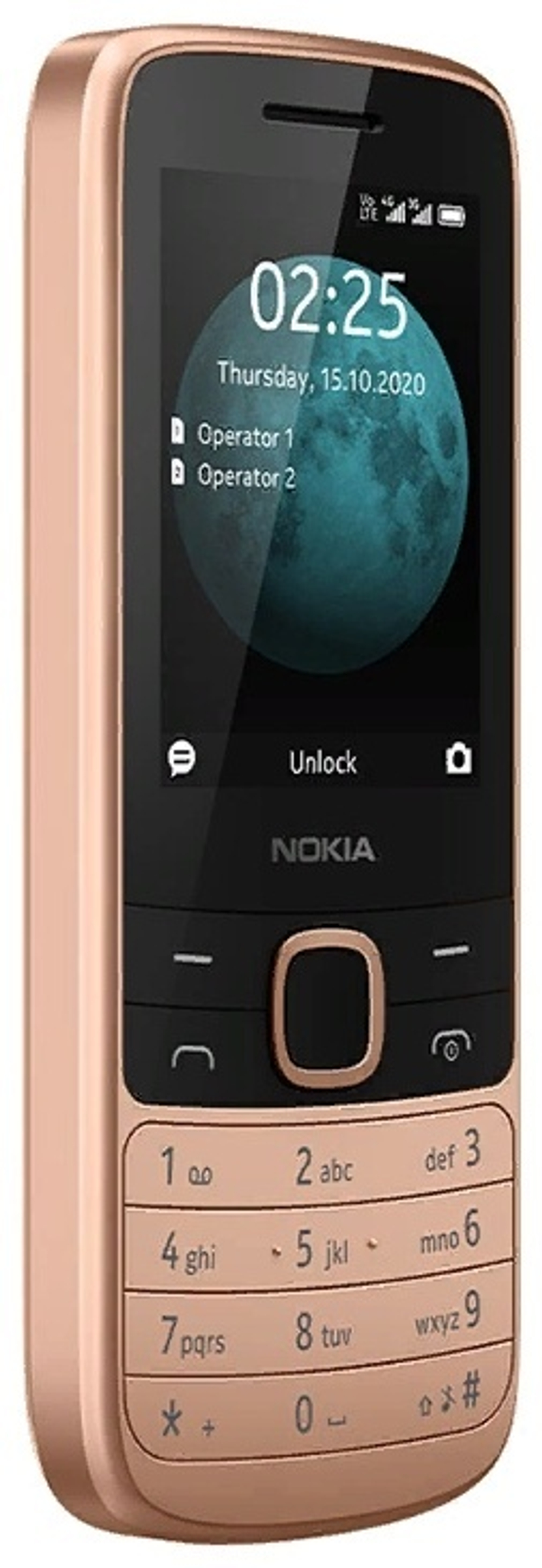 Мобильный телефон Nokia 225 4G золотистый