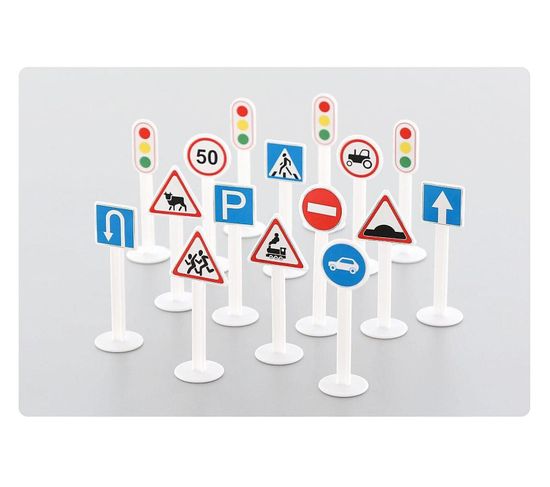 Набор дорожных знаков (16 элементов) (в пакете)