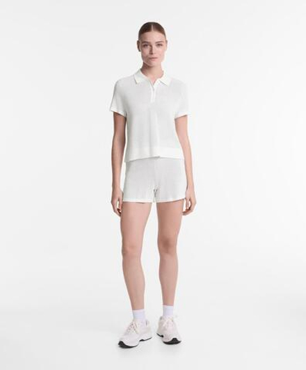 Oysho Шорты вязаные ажурные, белый