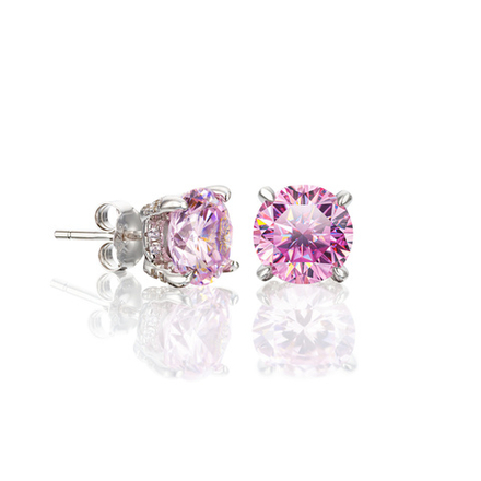 Серьги пусеты Embrasse Pink 6 мм