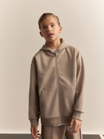 Толстовка на молнии с капюшоном и спортивные брюки в комплекте для мальчика Next AA8-116, Песочный