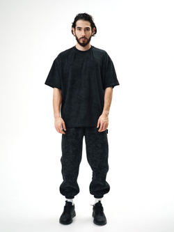 Штаны THE BAD FRIENDS Basic fit WRM черный Ш4 начес flecee винтаж