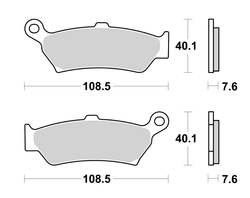 Brembo Колодки тормозные задние 07BB43SP (1 суппорт)
