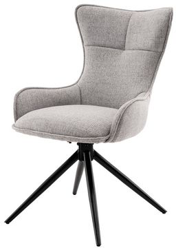 Стул обеденный, крутящийся Irigo, ткань светло-серая