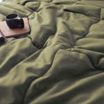 Комплект постельного белья Однотонный Сатин с Одеялом (простынь на резинке) FBR018