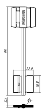Заготовка дверняк БОРДЕР 6 в пластике, красный