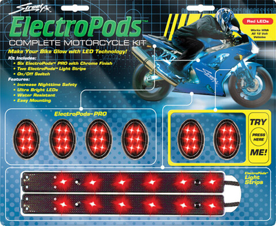 Подсветка ElectroPods L.E.D черно-красн. полоски