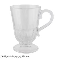 Lenardi 200-035 Набор из 6 кружек 320мл в под.уп.(х8)Стекло