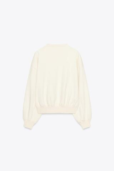 ZARA БАЗОВАЯ ТОЛСТОВКА ИЗ МЯГКОЙ ТКАНИ, ЖЕЛТЫЙ