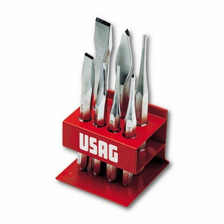 372 S7 Набор зубил, пробойников, кернеров на металлической подставке (7 предметов), USAG (Италия)
