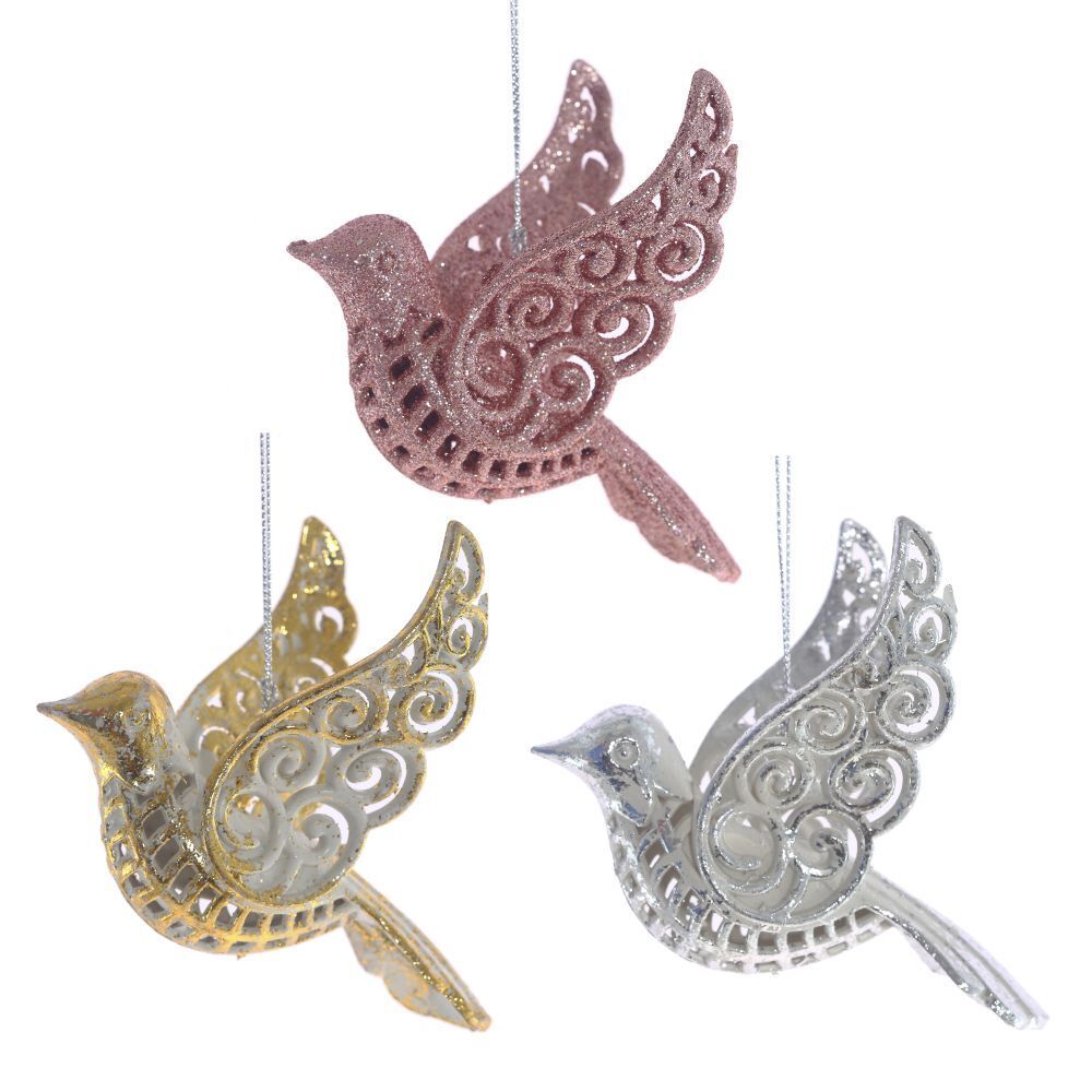 GAEM Украшение новогоднее "Птичка, L12 W7 H11 см, 3в.