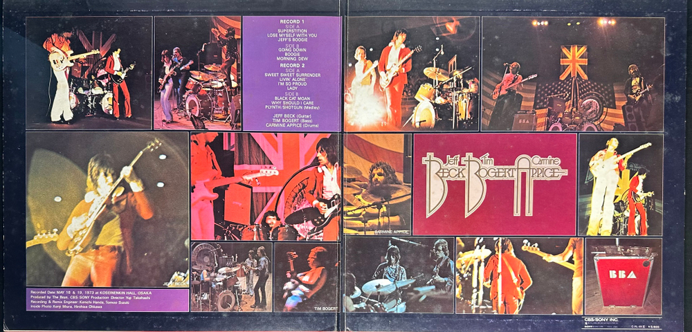 Beck, Bogert & Appice - Beck, Bogert & Appice Live 2LP (Япония 1973г.)