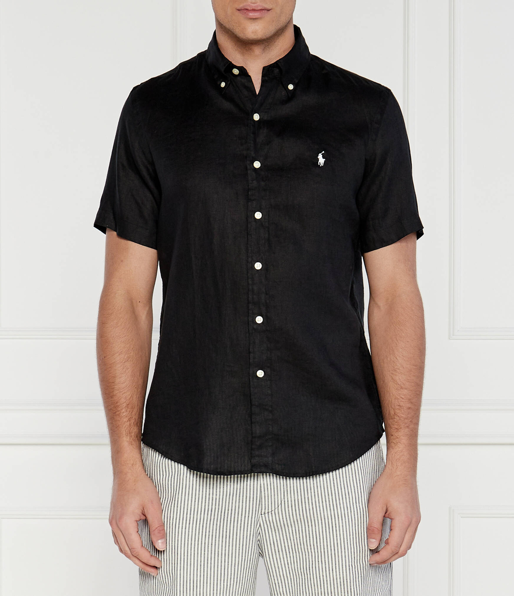 Льняная рубашка POLO RALPH LAUREN - черный(710795452)