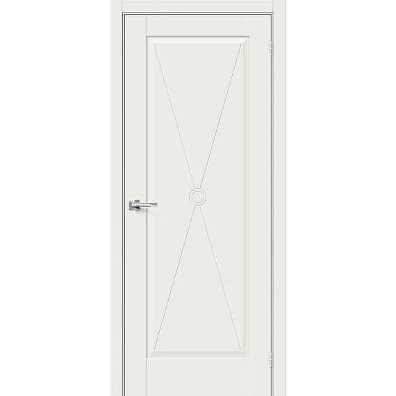 Фото межкомнатной двери эмалит Прима-10.2 white matt глухая
