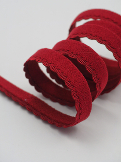 Резинка отделочная бордовая ажурная ширина 12 мм с учетом фестона