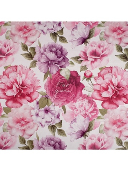 Бумага упаковочная глянцевая двухсторонняя «Цветочный сад», 70×100 см, 4702721