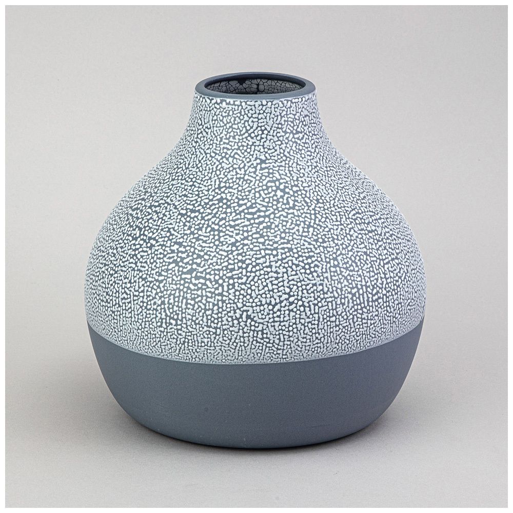 ВАЗА КОЛЛЕКЦИЯ "ЖЕМЧУЖИНА" 20*20*21.6СМ ЦВЕТ: ТЕМНО-СИНИЙ