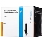 Шприц трехкомпонентный Vogt Medical 2 мл 23G 0,6х30 мм Луер 100 шт