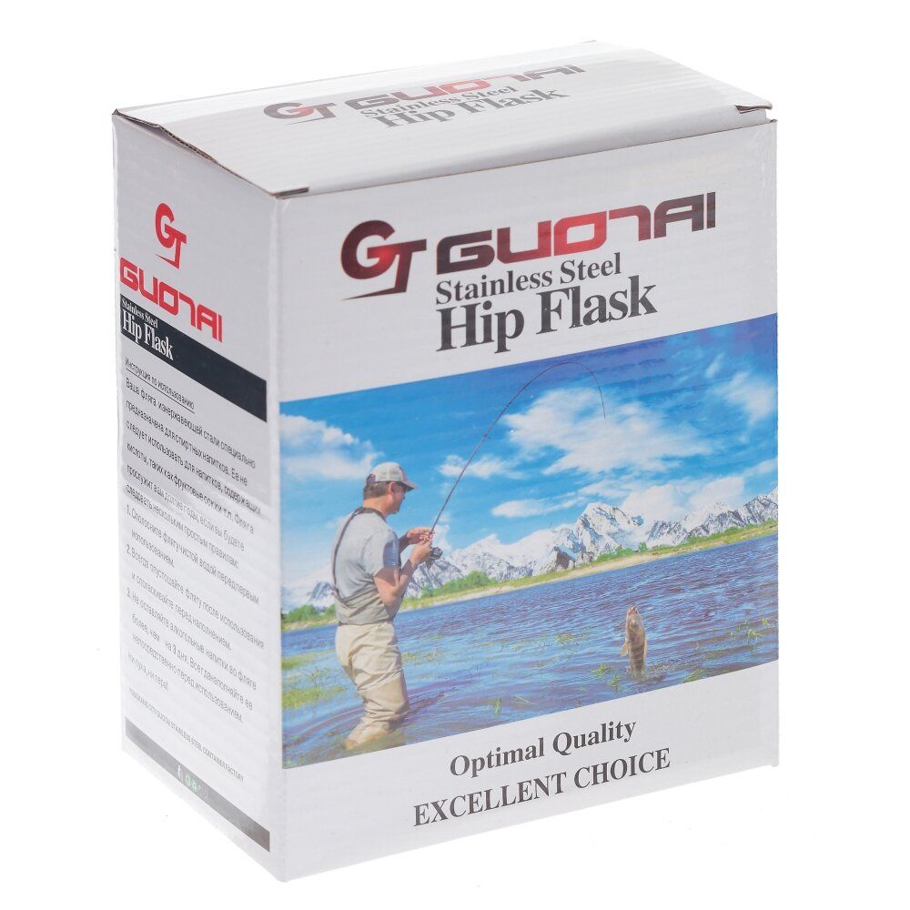 GAEM Набор из 5-ти предм.: фляжка 500 мл, 3 стопки 30 мл, нож, L14 W8 H17 см