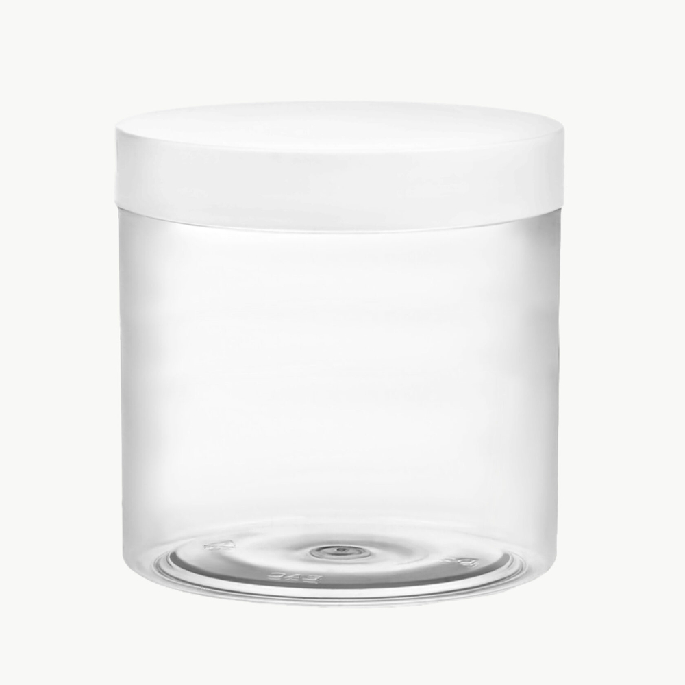 Комплект: Банка ПЭТ 500 мл (89) прозрачная с отсекателем и белой крышкой