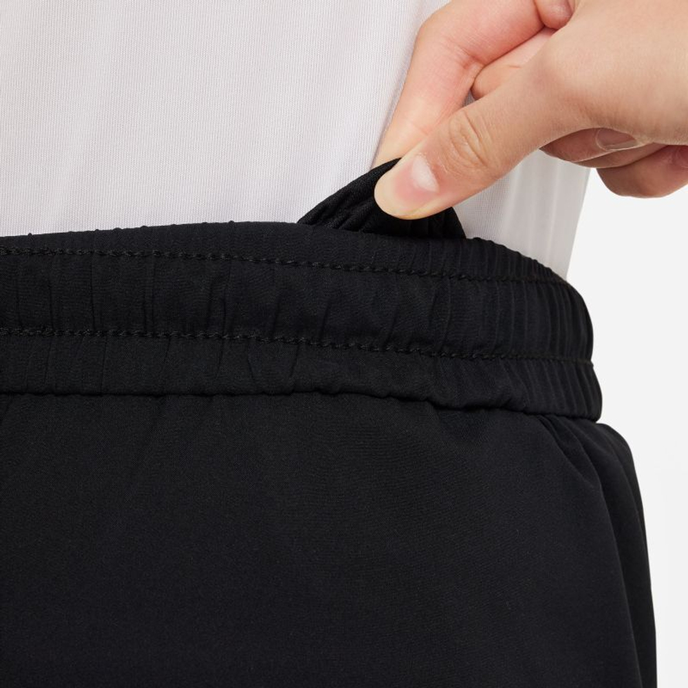 Шорты для девочки теннисные Nike Dri-Fit One High-Waisted Woven Training Shorts - черный