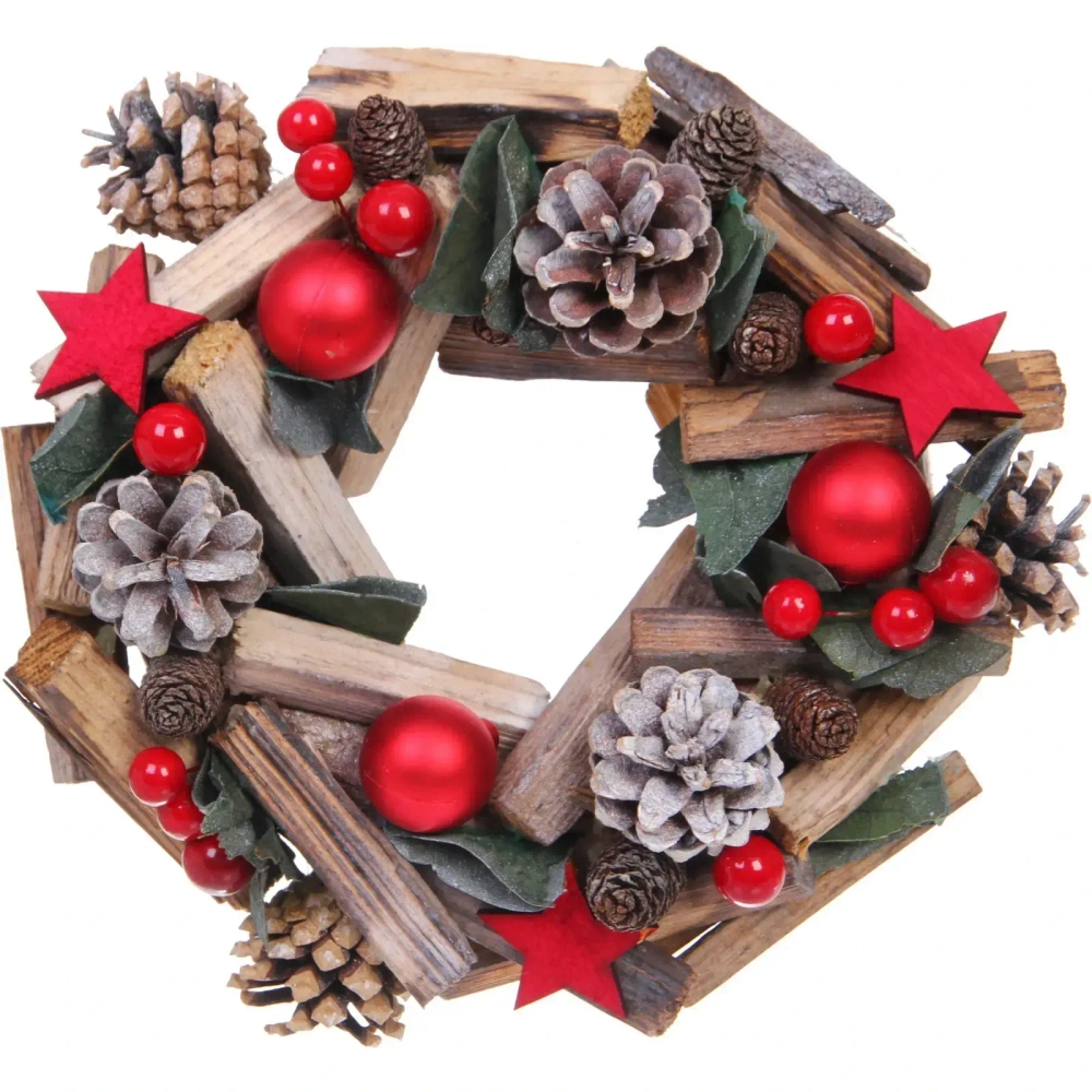 Венок новогодний «Сказочное веселье» d=20 см
