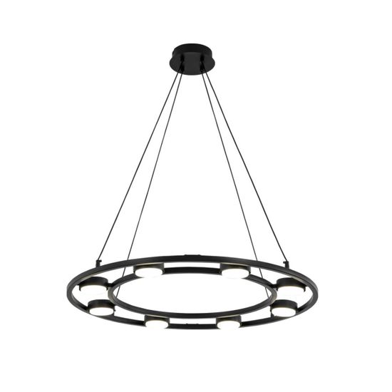 8340/8 MODERNI черный, металл Люстра подвесная LED GX53 8*7W 220V TORINA