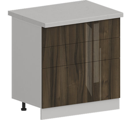 Кухня Модуль ШН3Я 800 Графит / Орех Миланский