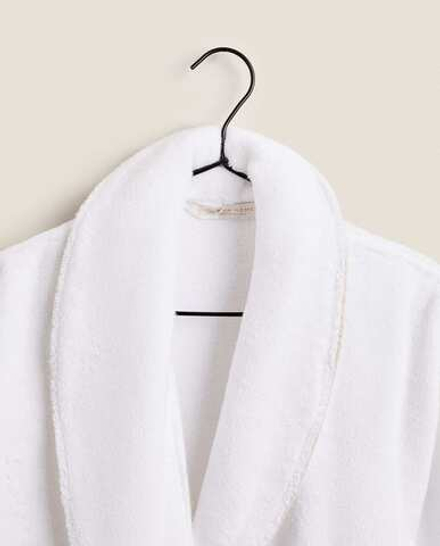 ZARA HOME ХЛОПКОВЫЙ ХАЛАТ, БЕЛЫЙ
