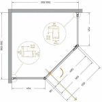 Душевой уголок Cezares Eco 90x90 ECO-O-P-1-90-P-NERO стекло матовое рифленое/профиль черный матовый
