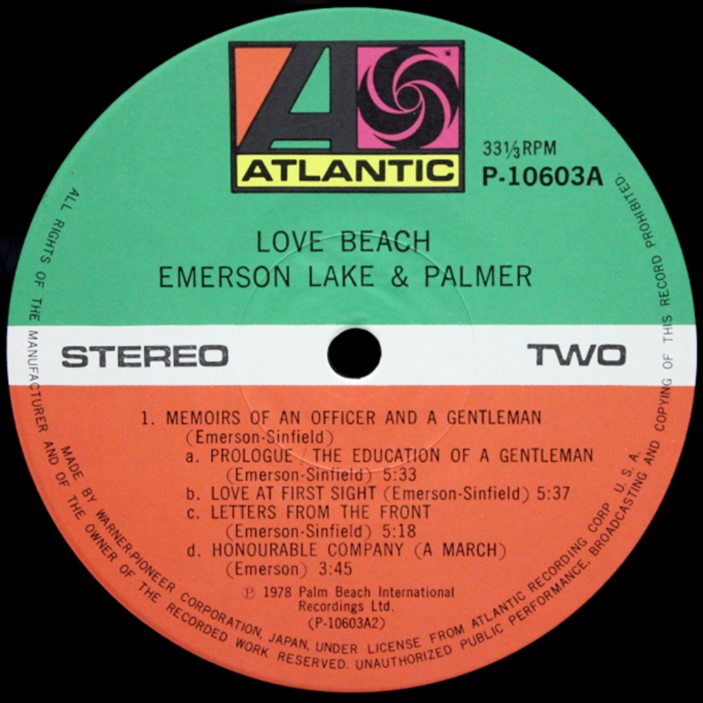 Emerson, Lake & Palmer / Love Beach (LP)