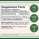 Double Wood Supplements - Grass Fed Beef Liver - 180 x 500 mg capsules