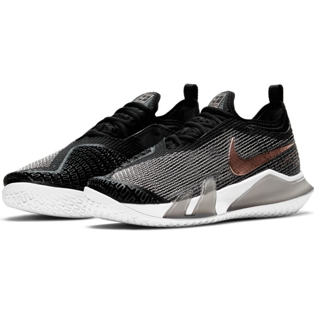 Женские Кроссовки теннисные Nike WMNS React Vapor NXT - black/white/metallic red bronze