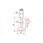 Гвозди монтажные пироксилиновые PA32-25K (гвоздь-скоба 25 мм, красный, 80 шт/уп) FEDAST