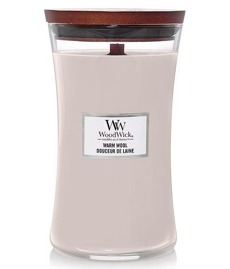 Теплая шерсть, ароматическая свеча, WoodWick
