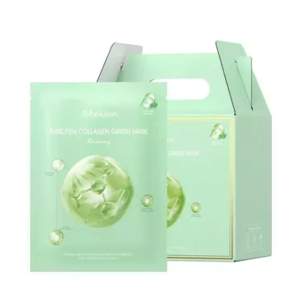 JMsolution УКРЕПЛЯЮЩАЯ КОЛЛАГЕНОВАЯ МАСКА С ЦЕНТЕЛЛОЙ И КЕРАМИДАМИ PURE COLLAGEN GREEN MASK FIRMING