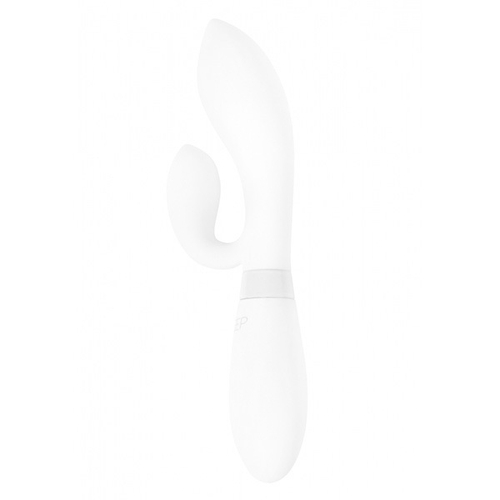 Белый вибратор-кролик 21см Indeep PRO Juna White