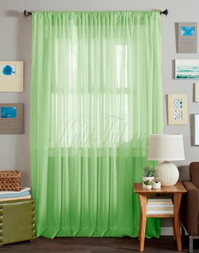 Штора. Тюль Basica (микровуаль зеленый)
